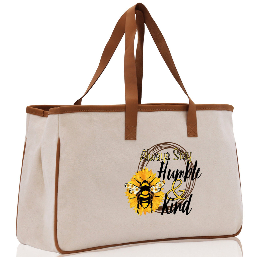 Always Stay Humble & Kind Cotton Canvas Tote Bag Nurse Appreciation Gift Bag Gift for Her Birthday Gift Bee Kind Mental Health Matters