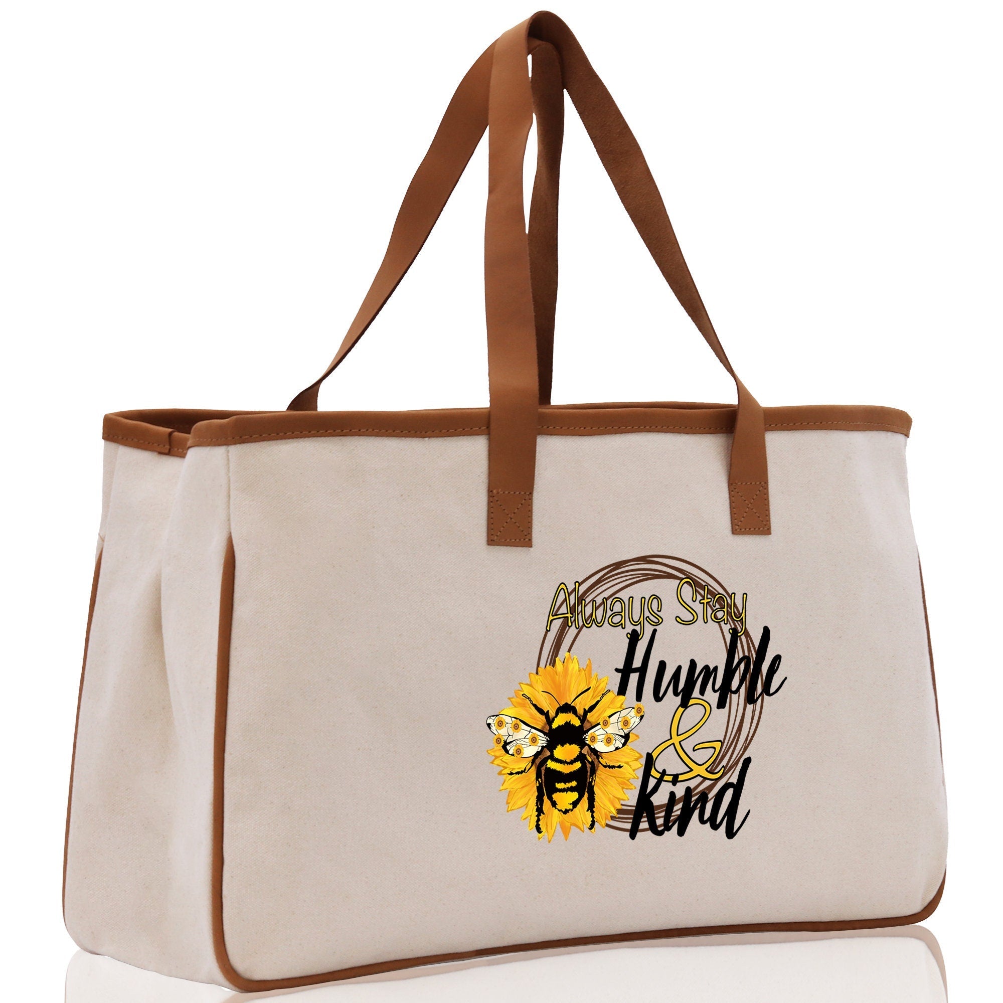 Always Stay Humble & Kind Cotton Canvas Tote Bag Nurse Appreciation Gift Bag Gift for Her Birthday Gift Bee Kind Mental Health Matters