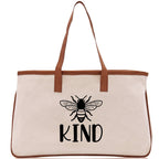 Kind Cotton Canvas Tote Bag Nurse Appreciation Gift Bag Gift for Her Birthday Gift Bee Kind Mental Health Matters Save The Bees