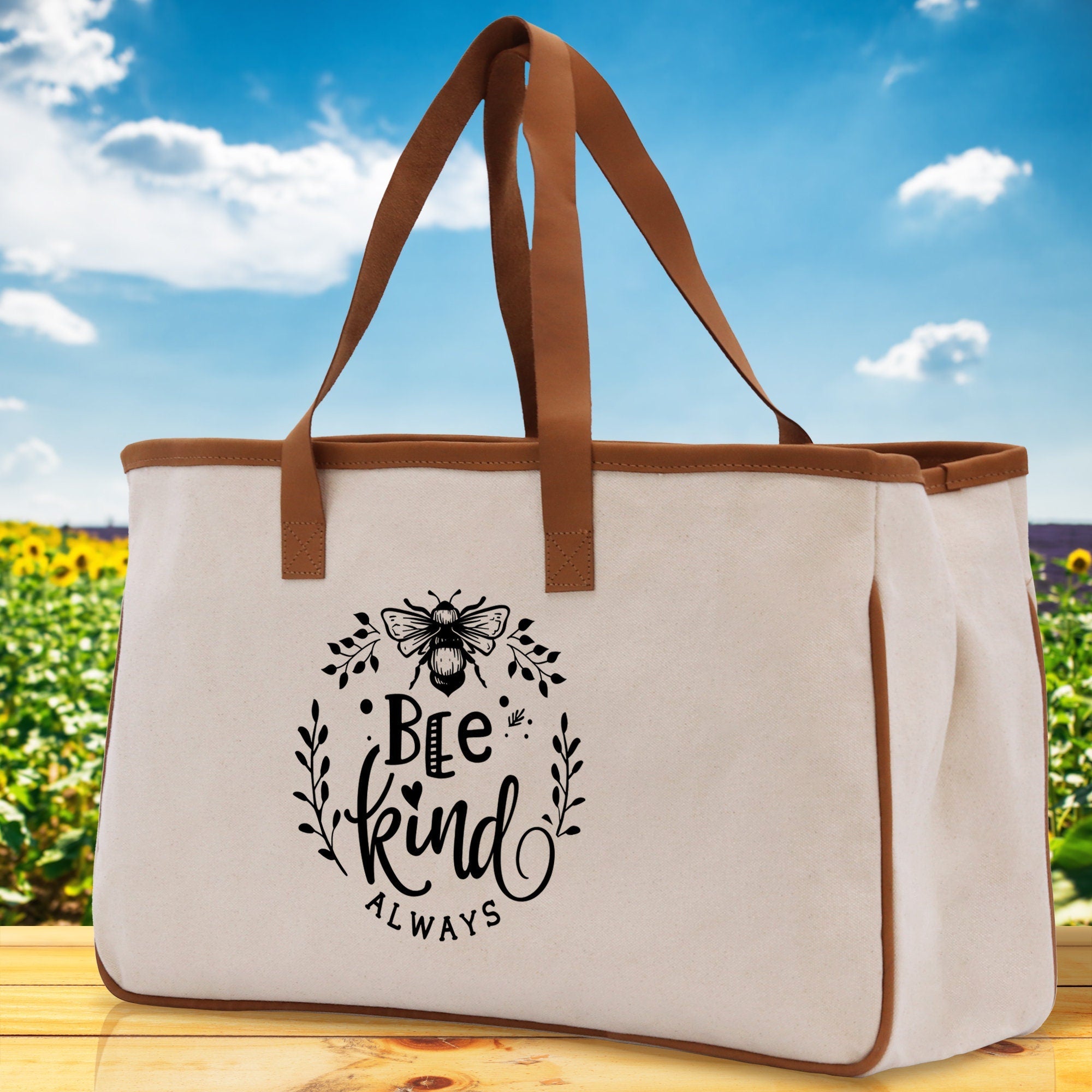 Bee Kind Always Cotton Canvas Tote Bag Nurse Appreciation Gift Bag Gift for Her Birthday Gift Bee Kind Mental Health Matters Save The Bees