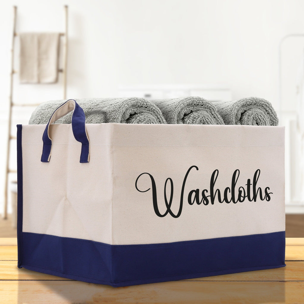 Personalized Canvas Storage Tote Bag Nursery Storage Towel Storage Kids Toy Storage Cloth Storage Storage Bin Storage Tubs Mudroom Storage