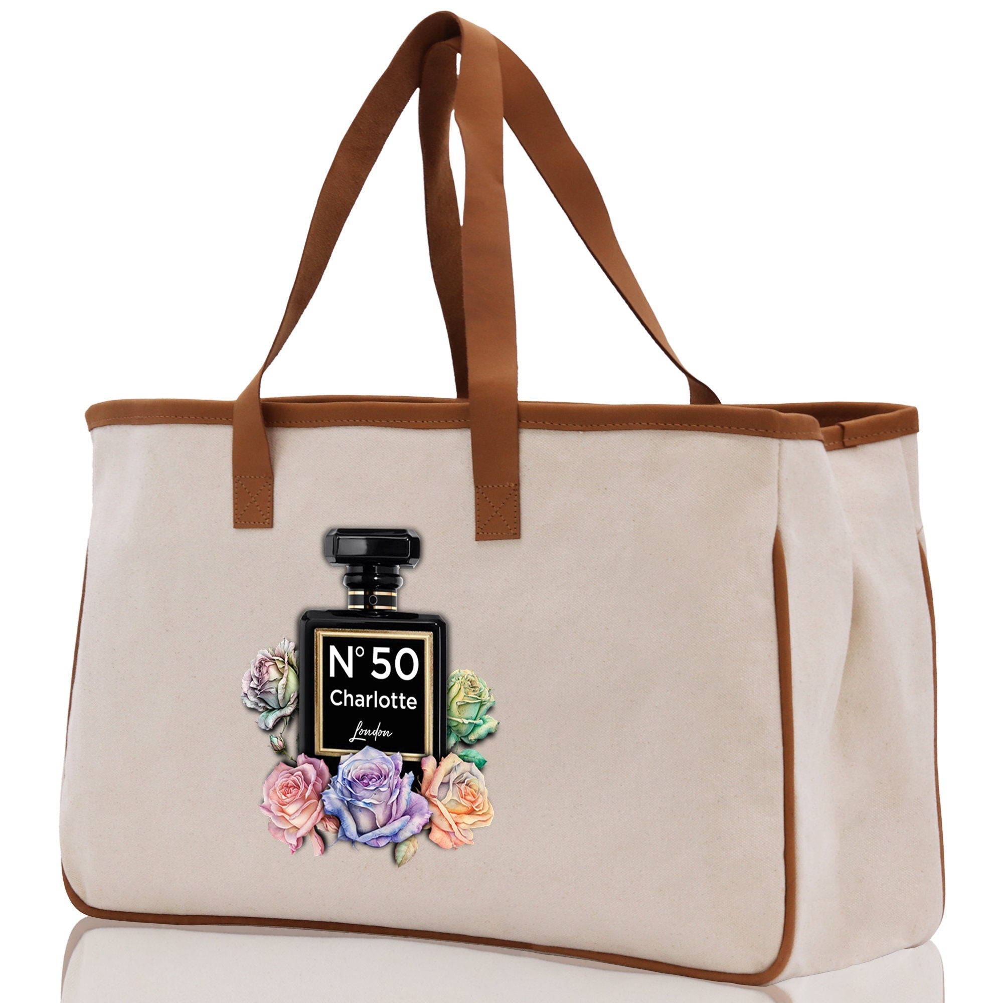 Birthday Celebration Personalized Gift Canvas Tote Bag with Name and State 40th 50th Birthday Gift Tote Bag for Her Custom Birthday Gift