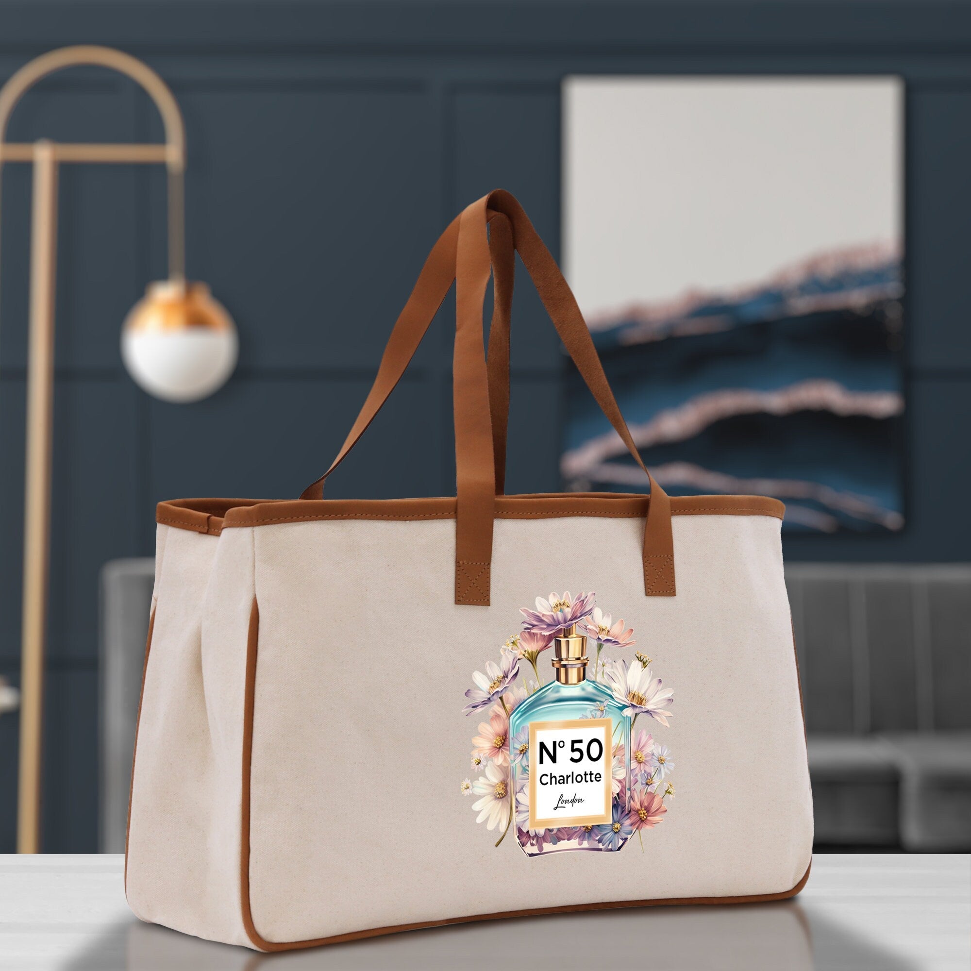 Birthday Celebration Personalized Gift Canvas Tote Bag with Name and State 40th 50th Birthday Gift Tote Bag for Her Custom Birthday Gift