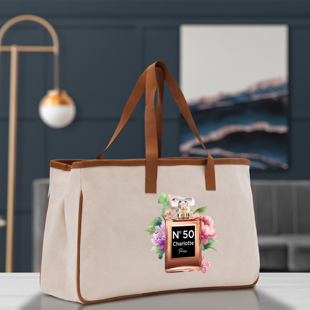 Birthday Celebration Personalized Gift Canvas Tote Bag with Name and State 40th 50th Birthday Gift Tote Bag for Her Custom Birthday Gift