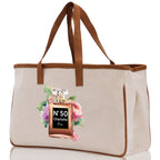 Birthday Celebration Personalized Gift Canvas Tote Bag with Name and State 40th 50th Birthday Gift Tote Bag for Her Custom Birthday Gift