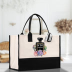 Birthday Celebration Personalized Gift Canvas Tote Bag with Name and State 40th 50th Birthday Gift Tote Bag for Her Custom Birthday Gift