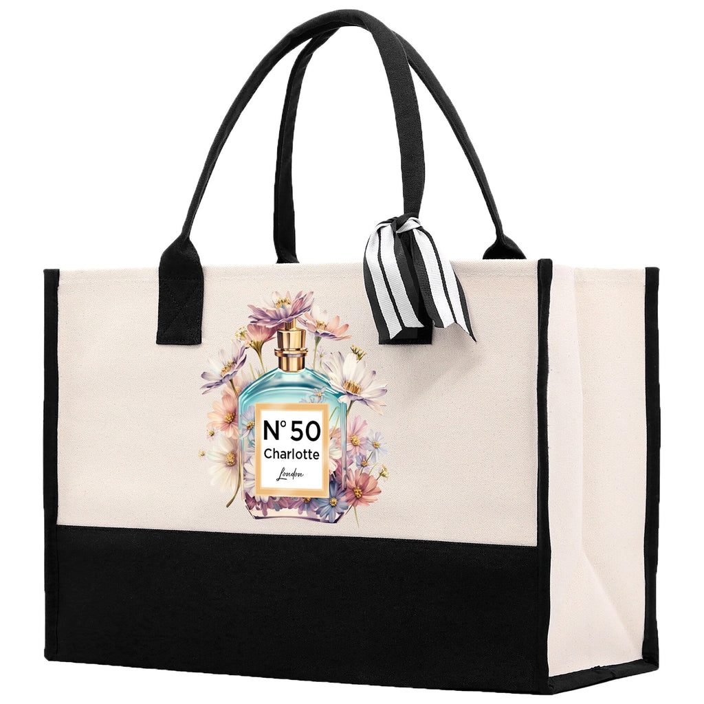 Birthday Celebration Personalized Gift Canvas Tote Bag with Name and State 40th 50th Birthday Gift Tote Bag for Her Custom Birthday Gift
