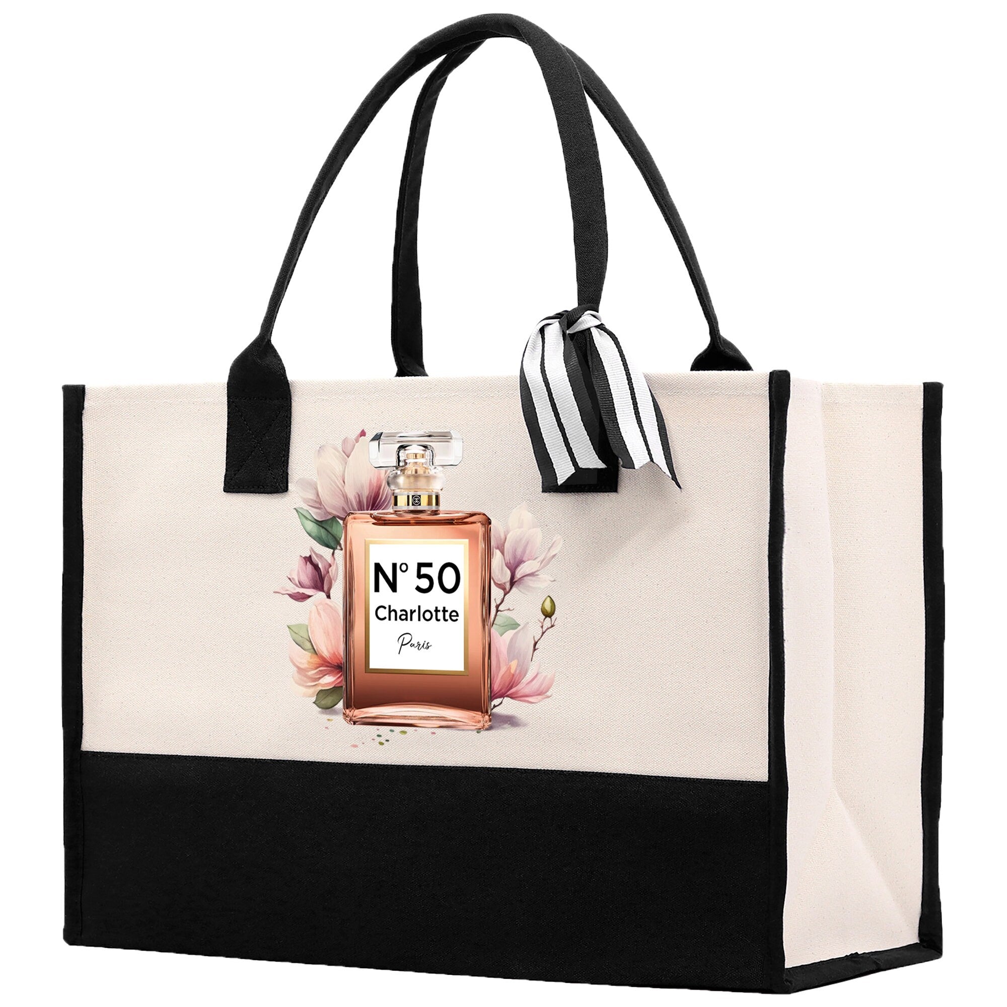 Birthday Celebration Personalized Gift Canvas Tote Bag with Name and State 40th 50th Birthday Gift Tote Bag for Her Custom Birthday Gift