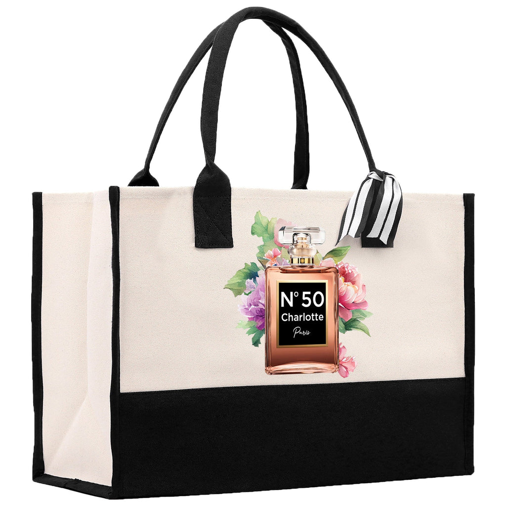 Birthday Celebration Personalized Gift Canvas Tote Bag with Name and State 40th 50th Birthday Gift Tote Bag for Her Custom Birthday Gift