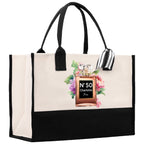 Birthday Celebration Personalized Gift Canvas Tote Bag with Name and State 40th 50th Birthday Gift Tote Bag for Her Custom Birthday Gift