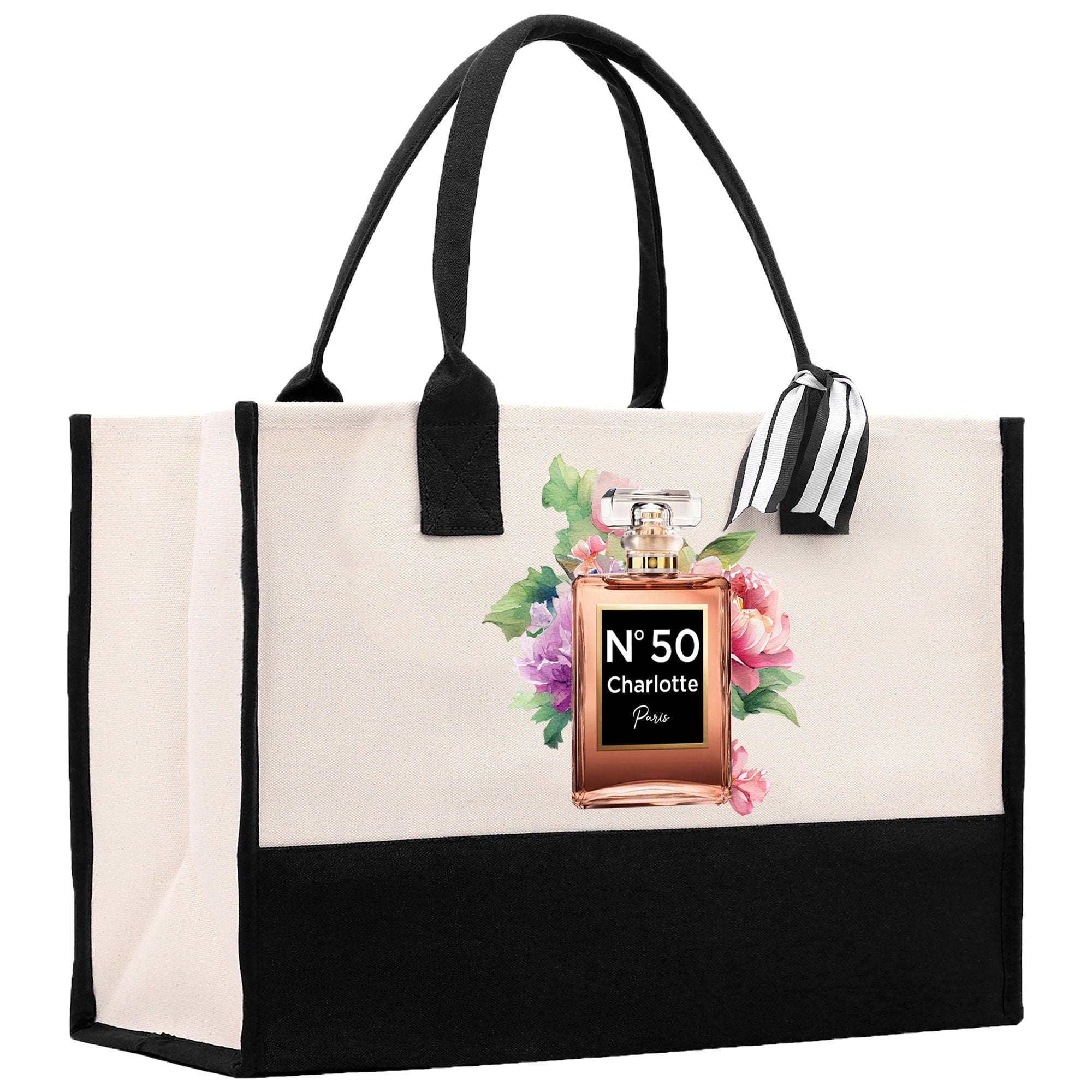 Birthday Celebration Personalized Gift Canvas Tote Bag with Name and State 40th 50th Birthday Gift Tote Bag for Her Custom Birthday Gift