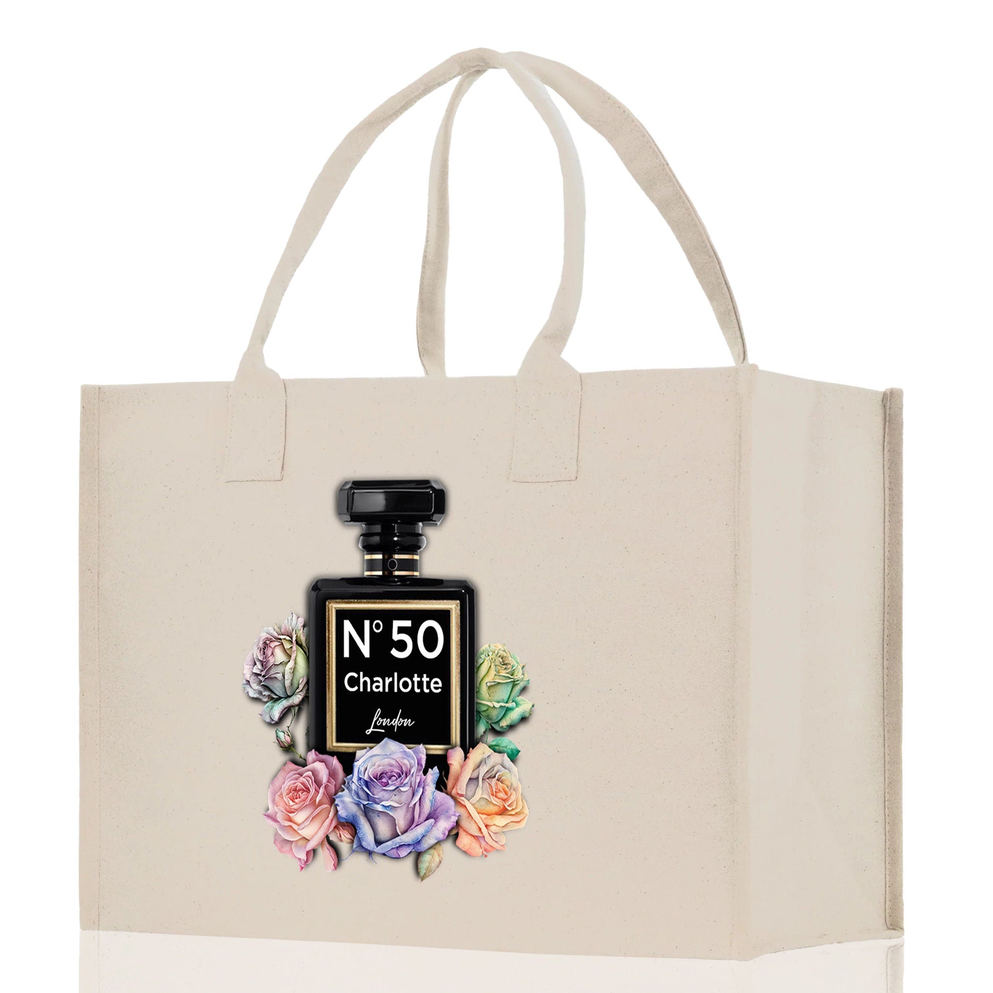 Birthday Celebration Personalized Gift Canvas Tote Bag with Name and State 40th 50th Birthday Gift Tote Bag for Her Custom Birthday Gift