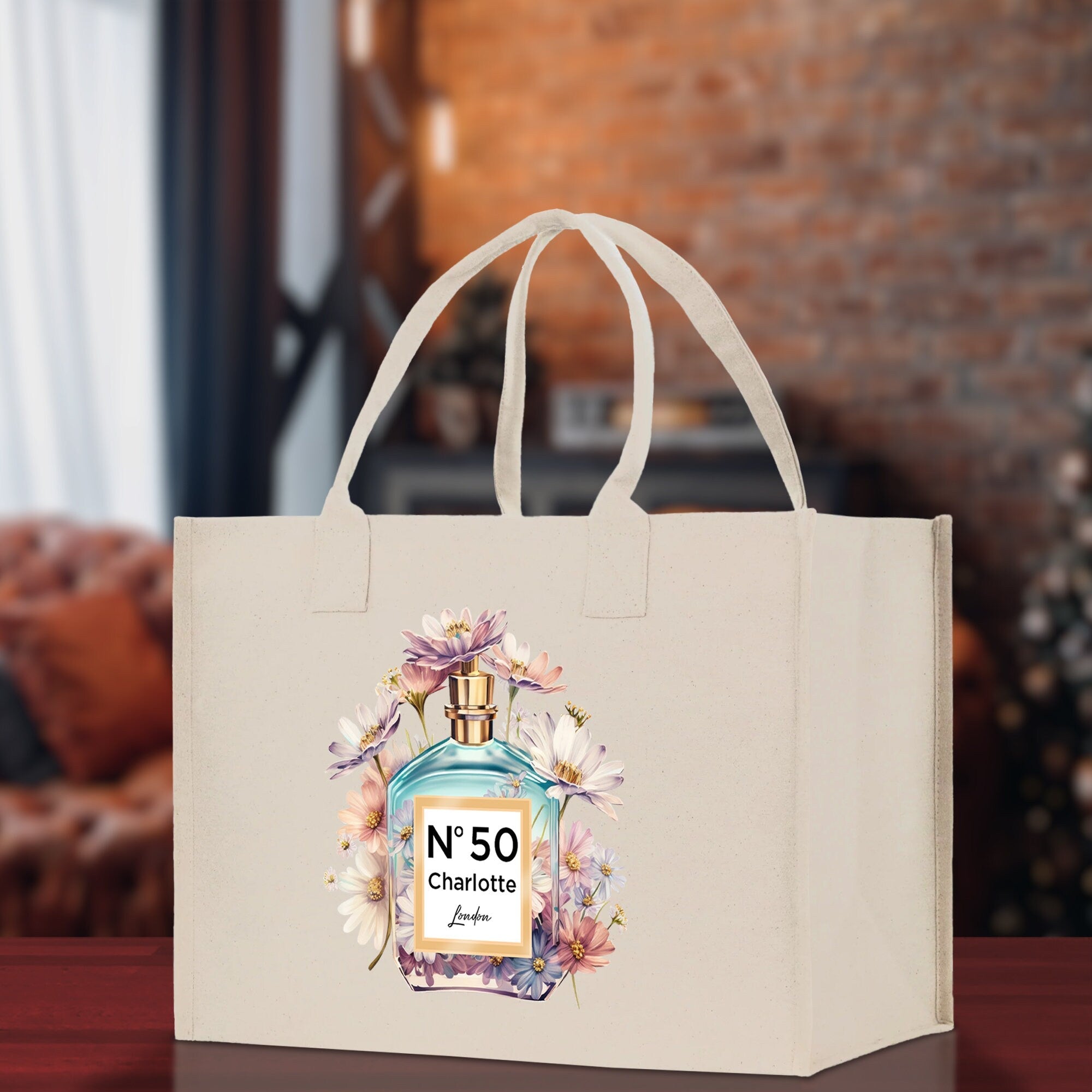 Birthday Celebration Personalized Gift Canvas Tote Bag with Name and State 40th 50th Birthday Gift Tote Bag for Her Custom Birthday Gift