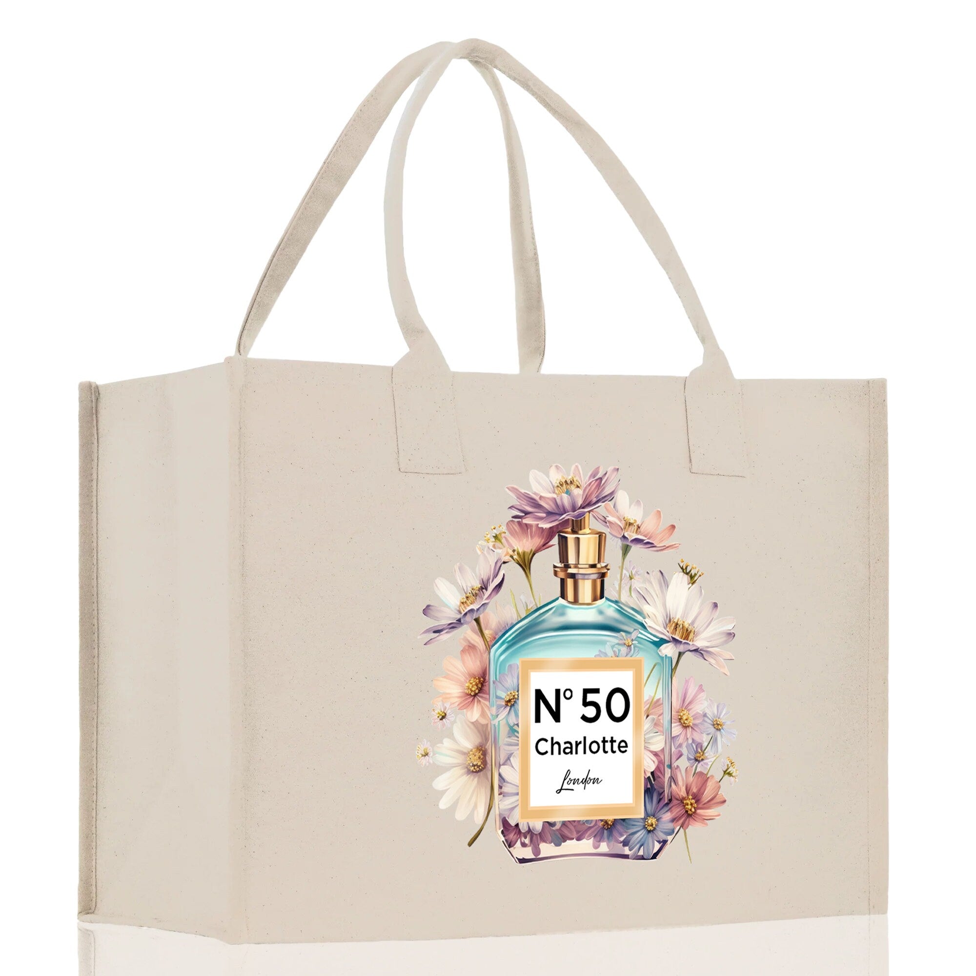 Birthday Celebration Personalized Gift Canvas Tote Bag with Name and State 40th 50th Birthday Gift Tote Bag for Her Custom Birthday Gift