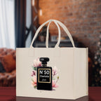 Birthday Celebration Personalized Gift Canvas Tote Bag with Name and State 40th 50th Birthday Gift Tote Bag for Her Custom Birthday Gift