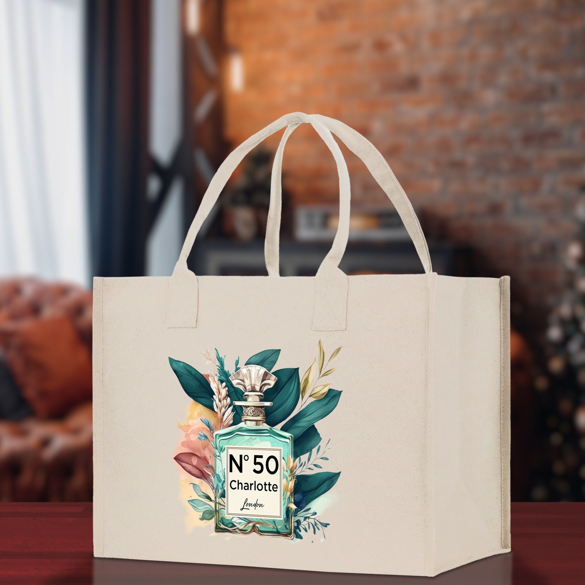 Birthday Celebration Personalized Gift Canvas Tote Bag with Name and State 40th 50th Birthday Gift Tote Bag for Her Custom Birthday Gift