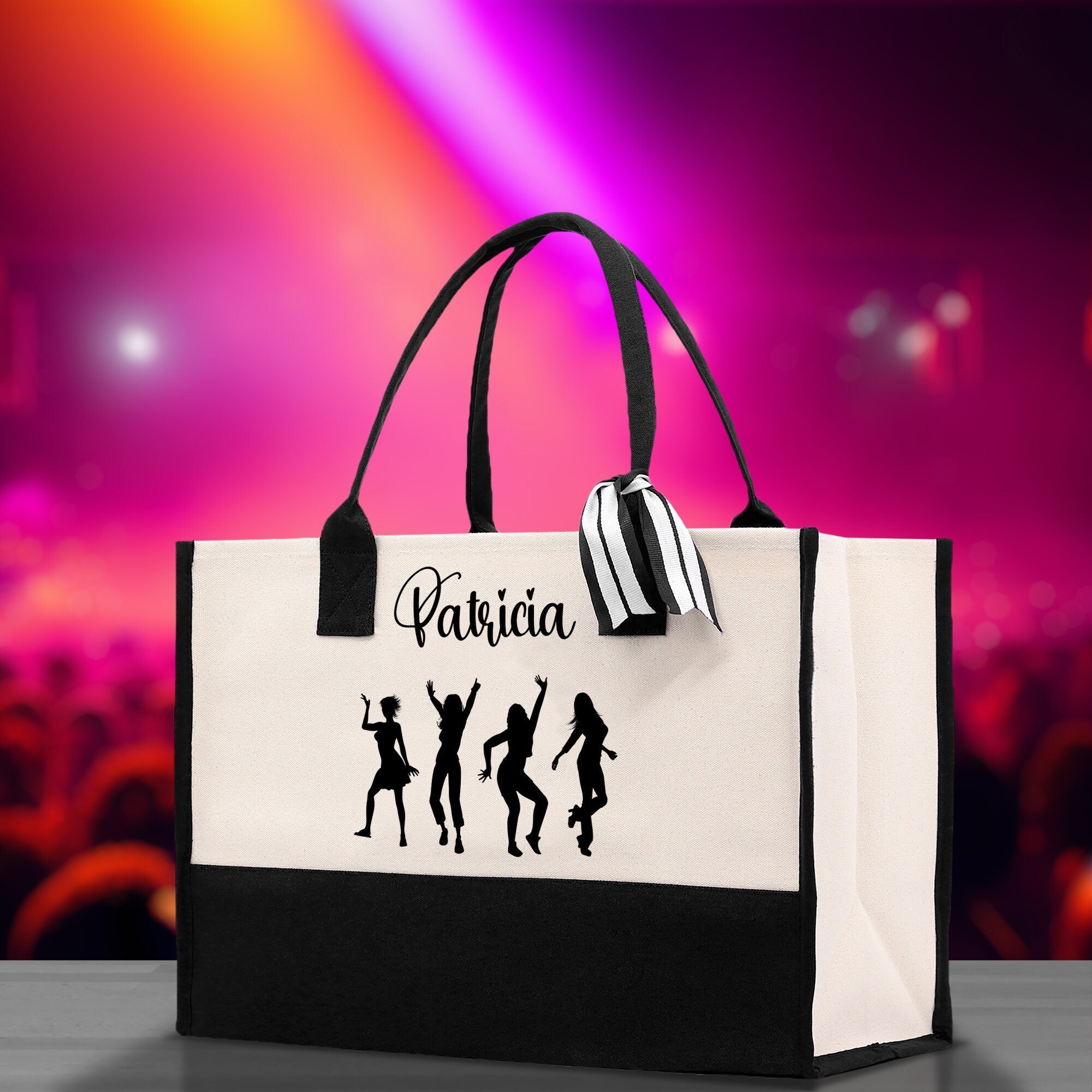 Personalized Girls Night Out Canvas Tote Bag Customize Girls Trip Party Tote Bag Girls Trip Beach Bag Party Girls Night Out Tote Bag