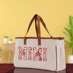 Gaga Gram Mimi Nana Grandma Canvas Tote Bag Grandma's Getaway Bag Grandma Gift Bag Mothers Day Gift Bag Grandma Beach Bag Gift for Grandma