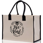 Bee Kind Always Cotton Canvas Tote Bag Nurse Appreciation Gift Bag Gift for Her Birthday Gift Bee Kind Mental Health Matters Save The Bees