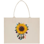 Sunflower Cotton Canvas Tote Bag Nurse Appreciation Gift Bag Gift for Her Birthday Gift Bee Kind Mental Health Matters Save The Bees