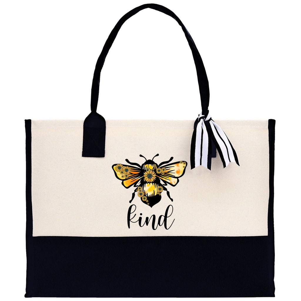 Kind Cotton Canvas Tote Bag Nurse Appreciation Gift Bag Gift for Her Birthday Gift Bee Kind Mental Health Matters Save The Bees