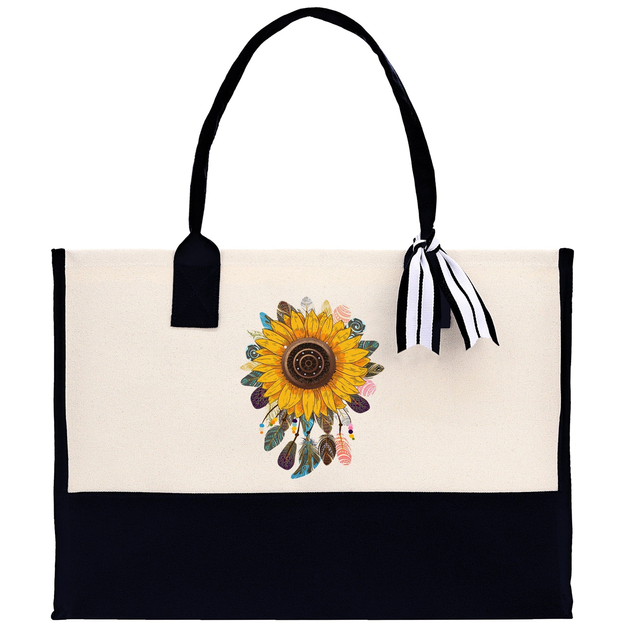 Sunflower Cotton Canvas Tote Bag Nurse Appreciation Gift Bag Gift for Her Birthday Gift Bee Kind Mental Health Matters Save The Bees