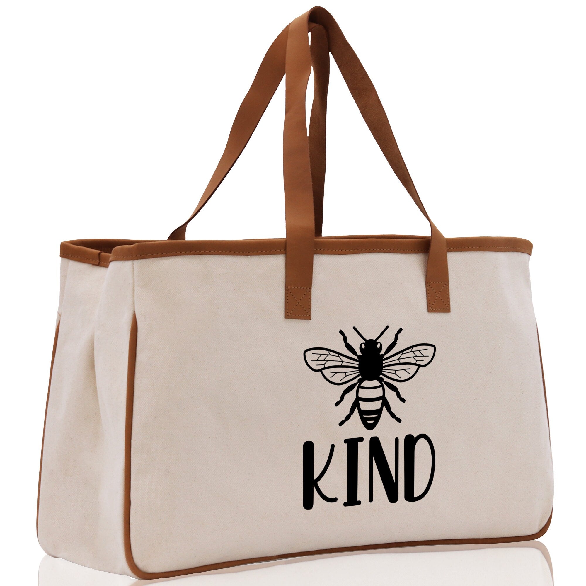 Kind Cotton Canvas Tote Bag Nurse Appreciation Gift Bag Gift for Her Birthday Gift Bee Kind Mental Health Matters Save The Bees