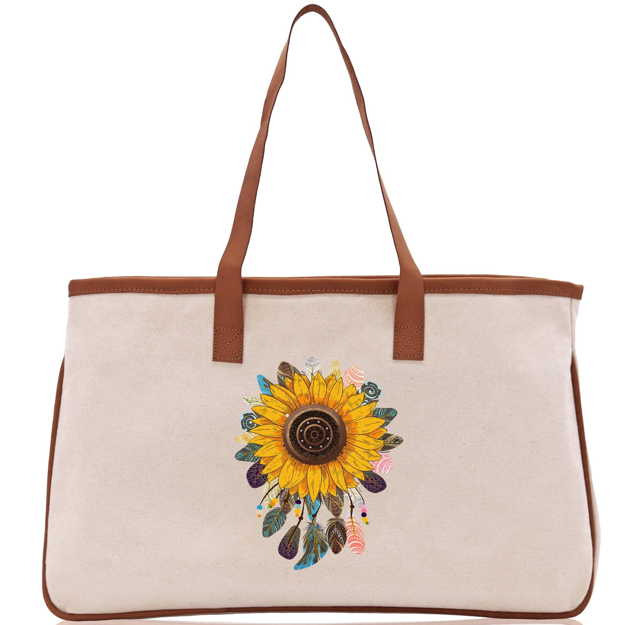 Sunflower Cotton Canvas Tote Bag Nurse Appreciation Gift Bag Gift for Her Birthday Gift Bee Kind Mental Health Matters Save The Bees