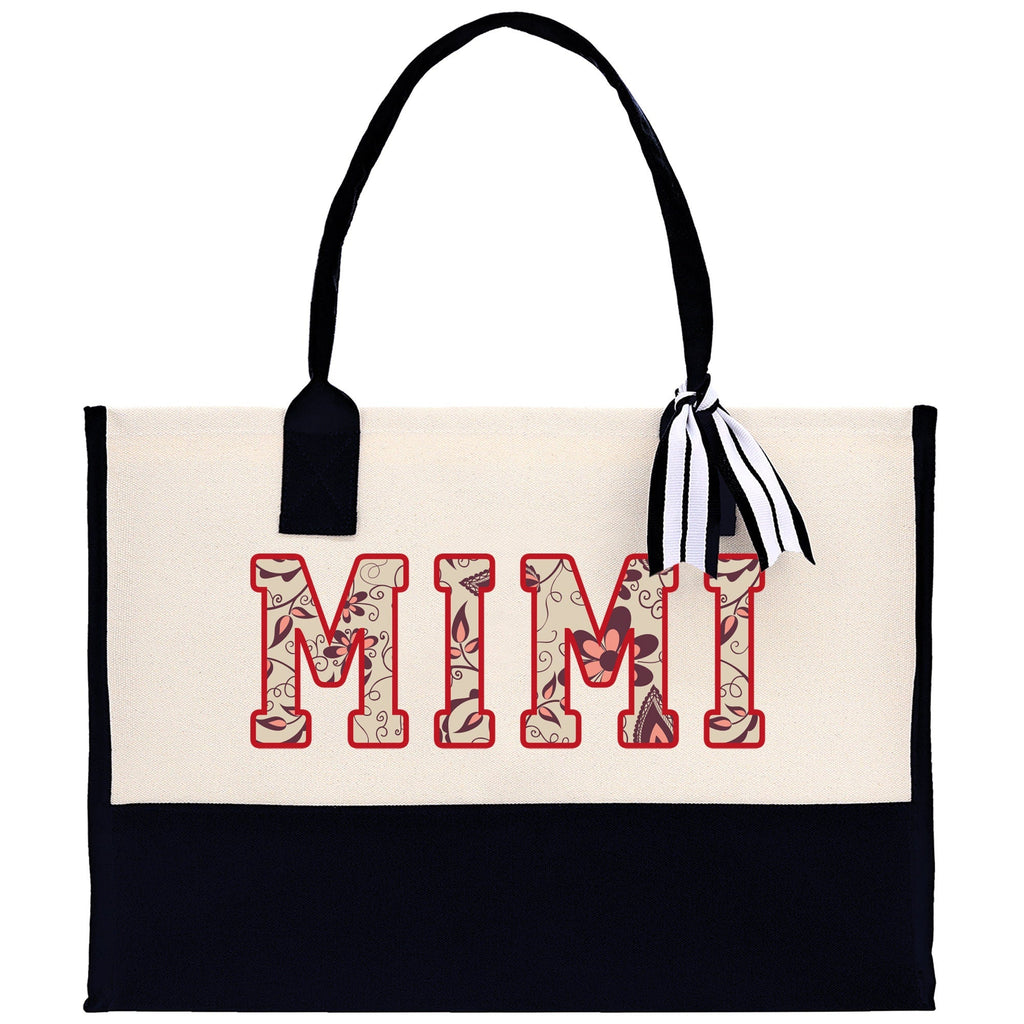 Gaga Gram Mimi Nana Grandma Canvas Tote Bag Grandma's Getaway Bag Grandma Gift Bag Mothers Day Gift Bag Grandma Beach Bag Gift for Grandma