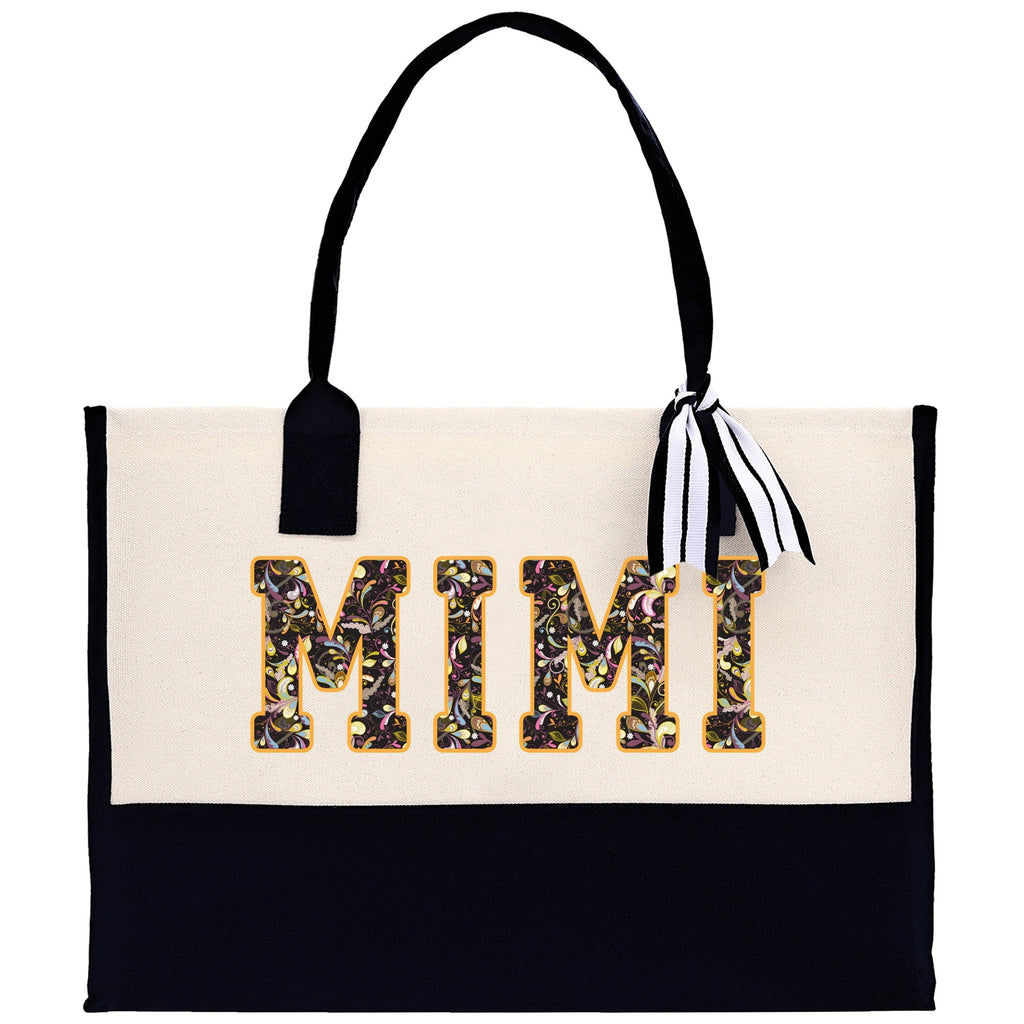 Gaga Gram Mimi Nana Grandma Canvas Tote Bag Grandma's Getaway Bag Grandma Gift Bag Mothers Day Gift Bag Grandma Beach Bag Gift for Grandma