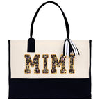 Gaga Gram Mimi Nana Grandma Canvas Tote Bag Grandma's Getaway Bag Grandma Gift Bag Mothers Day Gift Bag Grandma Beach Bag Gift for Grandma