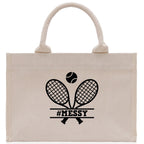 Tennis Personalization Cotton Canvas Tote Bag Gift for Tennis Lover Bag Tennis Coach Gift Bag