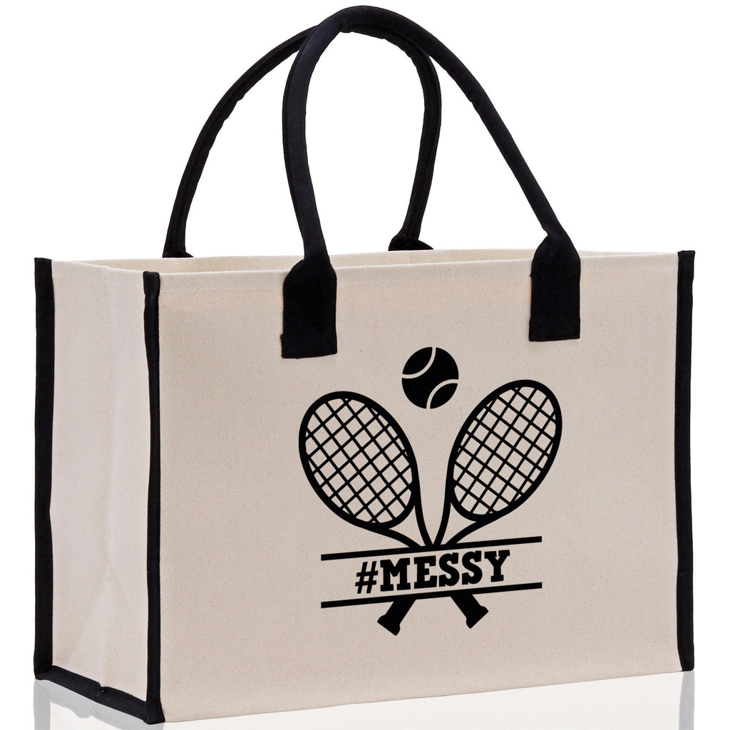 Tennis Personalization Cotton Canvas Tote Bag Gift for Tennis Lover Bag Tennis Coach Gift Bag
