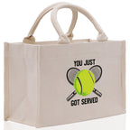 You Just Got Served Tennis Cotton Canvas Tote Bag Gift for Tennis Lover Bag Tennis Coach Gift Bag