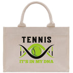 Tennis It's In My DNA Cotton Canvas Tote Bag Gift for Tennis Lover Bag Tennis Coach Gift Bag