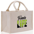 Tennis Life Cotton Canvas Tote Bag Gift for Tennis Lover Bag Tennis Coach Gift Bag