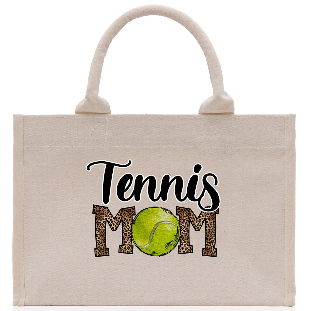Tennis Mom Cotton Canvas Tote Bag Gift for Tennis Lover Bag Tennis Coach Gift Bag