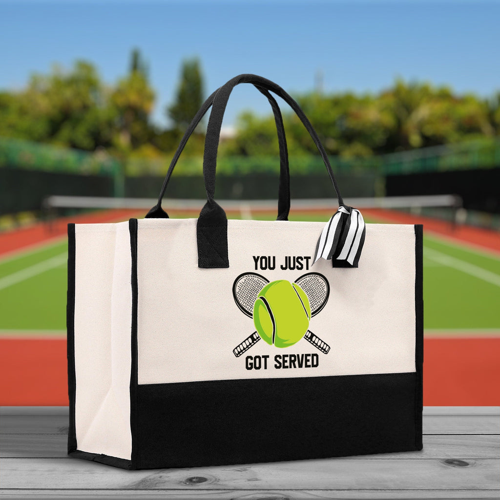 You Just Got Served Tennis Cotton Canvas Tote Bag Gift for Tennis Lover Bag Tennis Coach Gift Bag