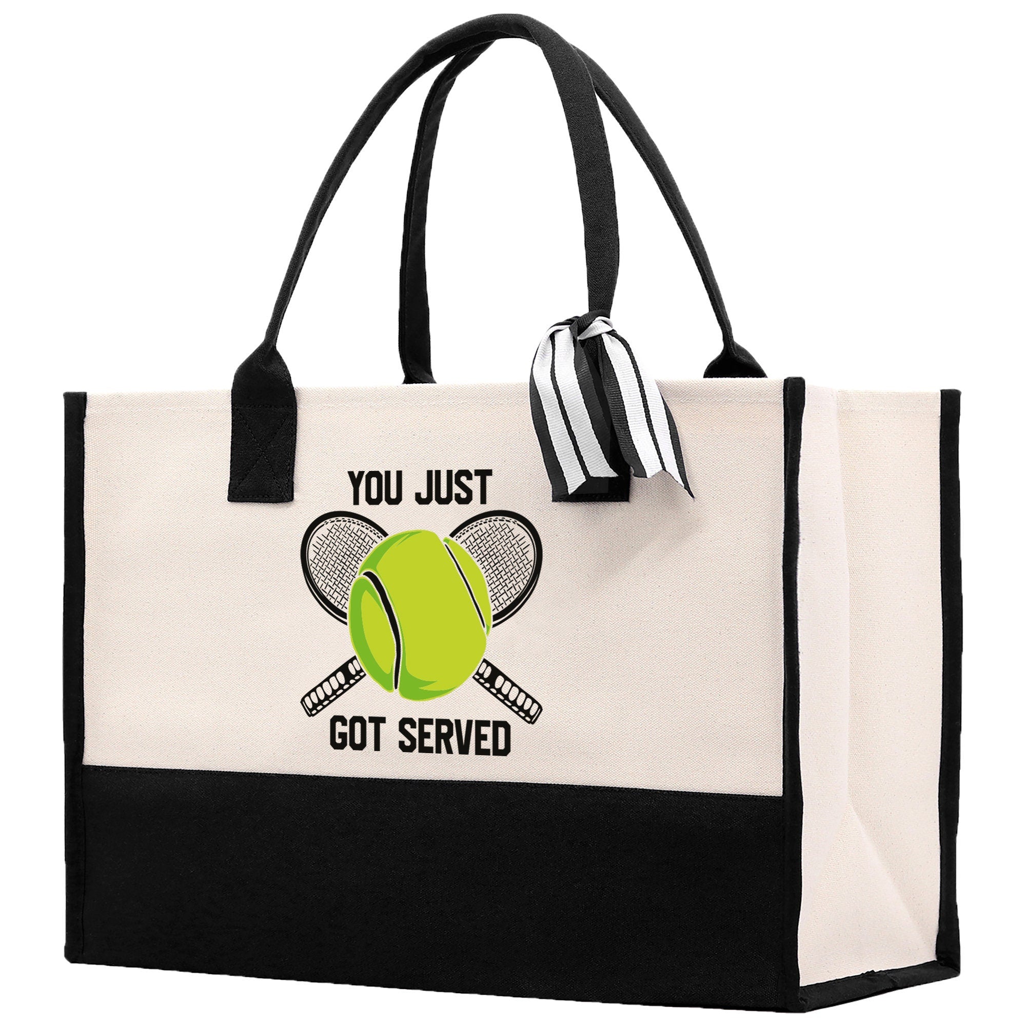 You Just Got Served Tennis Cotton Canvas Tote Bag Gift for Tennis Lover Bag Tennis Coach Gift Bag