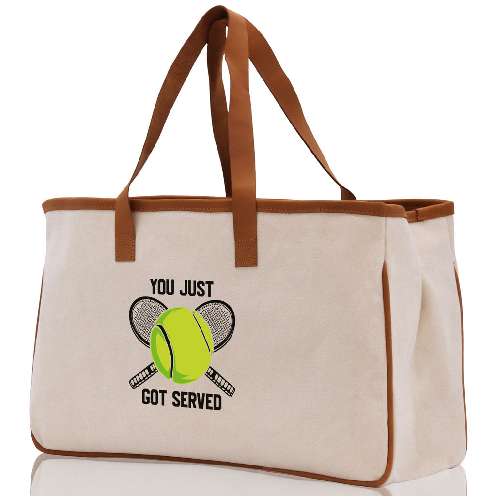 You Just Got Served Tennis Cotton Canvas Tote Bag Gift for Tennis Lover Bag Tennis Coach Gift Bag