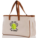 You Just Got Served Tennis Cotton Canvas Tote Bag Gift for Tennis Lover Bag Tennis Coach Gift Bag