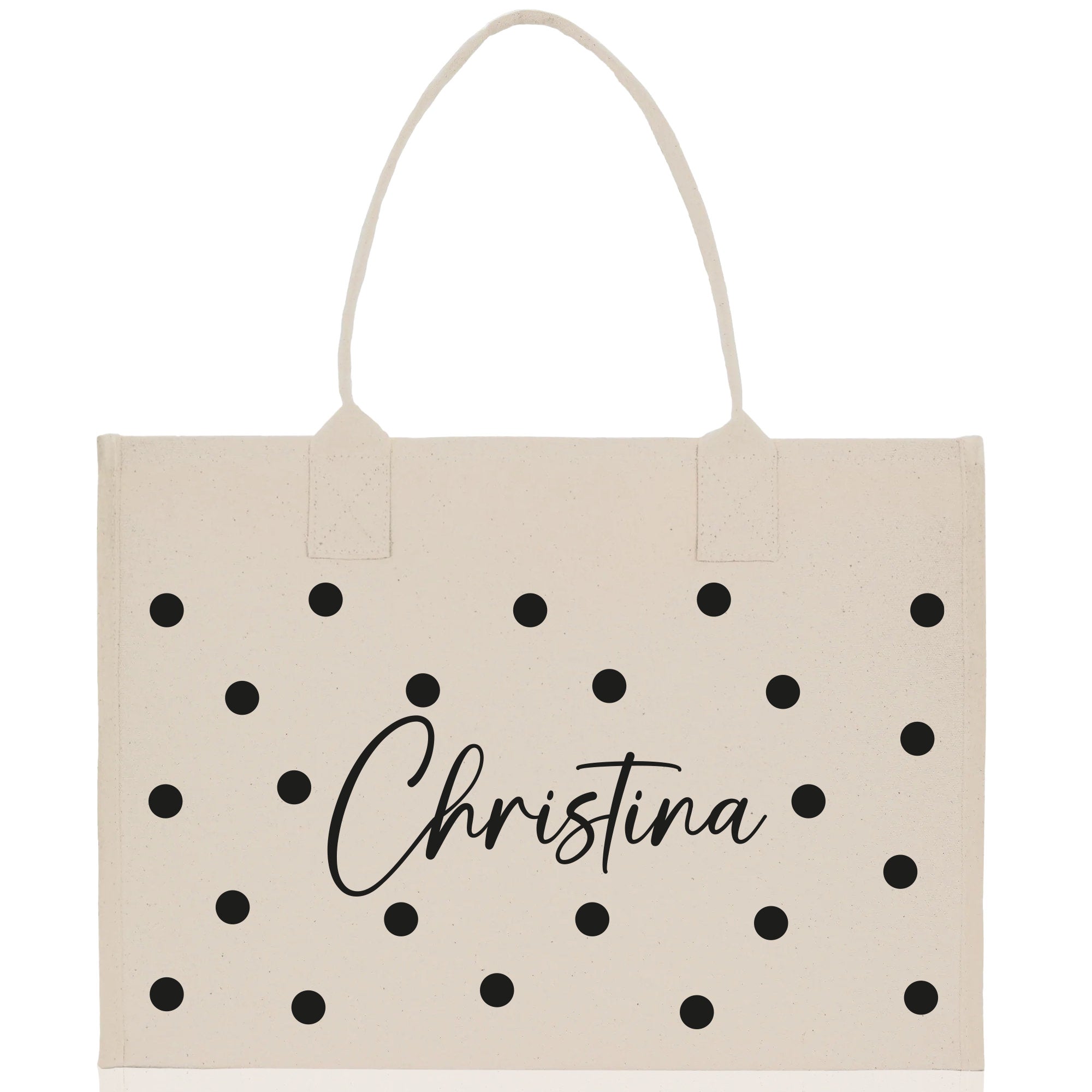 Polka Dot Mrs. Last Name Tote Bag Personalized Date Wedding Tote Bridal Shower Gift Honeymoon Gift Customized Wedding Gift Bridesmaid Gift