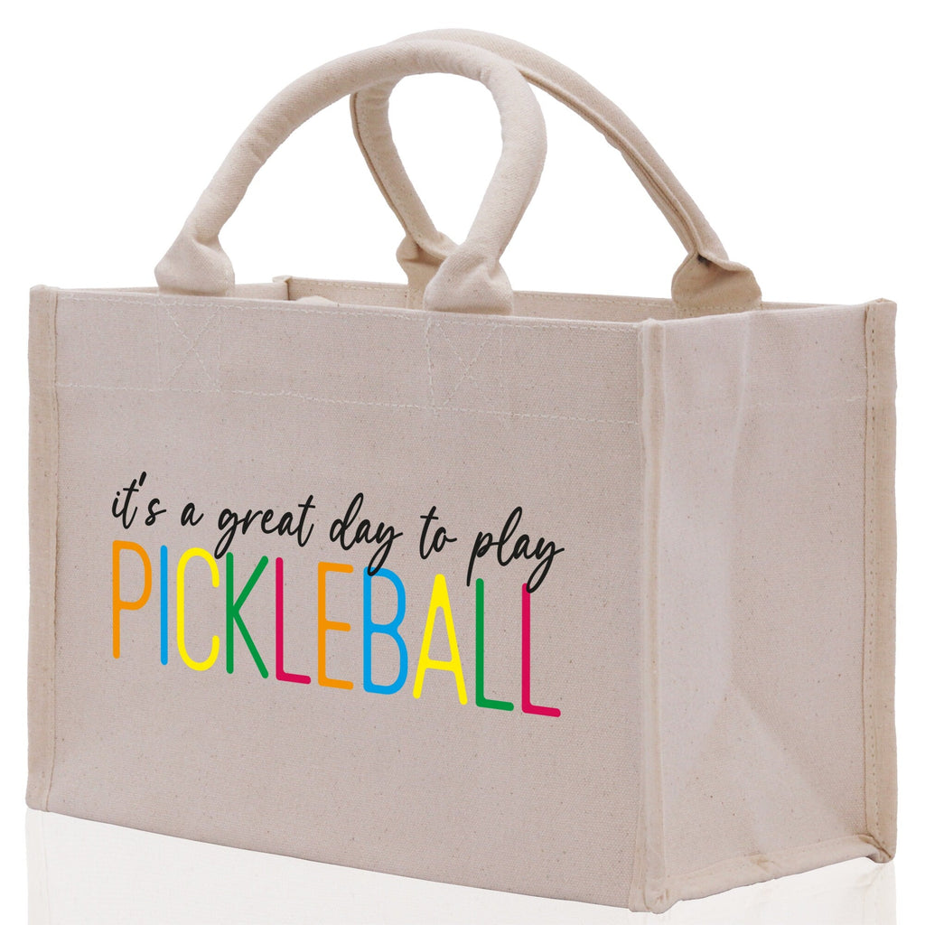 Pickleball Cotton Canvas Tote Bag Pickleball Party Favors Pickleball Player Gift Bag Pickleball Lovers Gift Bag Pickleball Gift Idea
