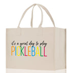 Pickleball Cotton Canvas Tote Bag Pickleball Party Favors Pickleball Player Gift Bag Pickleball Lovers Gift Bag Pickleball Gift Idea