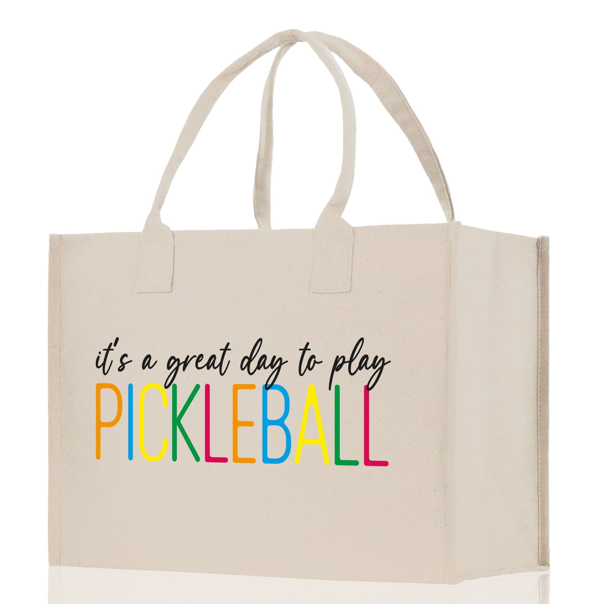 Pickleball Cotton Canvas Tote Bag Pickleball Party Favors Pickleball Player Gift Bag Pickleball Lovers Gift Bag Pickleball Gift Idea