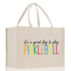 Pickleball Cotton Canvas Tote Bag Pickleball Party Favors Pickleball Player Gift Bag Pickleball Lovers Gift Bag Pickleball Gift Idea