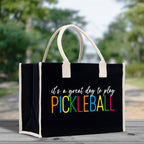 Pickleball Tote Bag Personalized Pickleball Party Favors Custom Pickleball Player Gift Pickleball Cotton Canvas Tote Bag