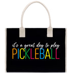 Pickleball Tote Bag Personalized Pickleball Party Favors Custom Pickleball Player Gift Pickleball Cotton Canvas Tote Bag