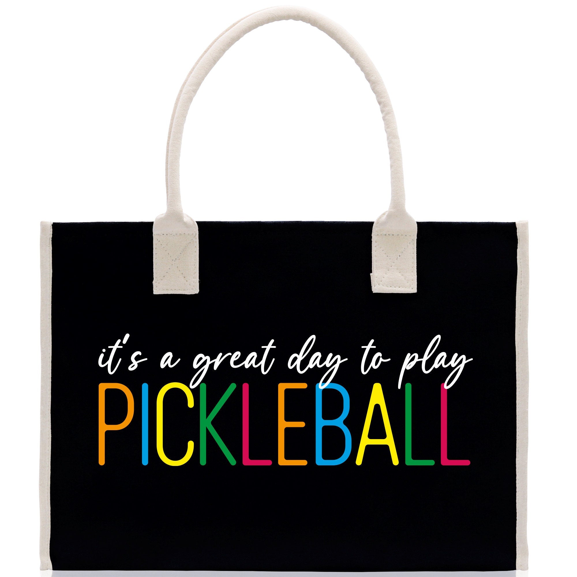 Pickleball Tote Bag Personalized Pickleball Party Favors Custom Pickleball Player Gift Pickleball Cotton Canvas Tote Bag