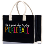 Pickleball Tote Bag Personalized Pickleball Party Favors Custom Pickleball Player Gift Pickleball Cotton Canvas Tote Bag